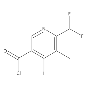 2-(Difluoromethyl)-4-iodo-3-methylpyridine-5-carbonyl chloride结构式