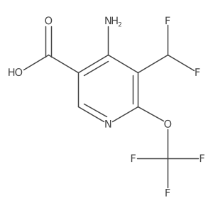 4-Amino-5-(difluoromethyl)-6-(trifluoromethoxy)nicotinic acid结构式