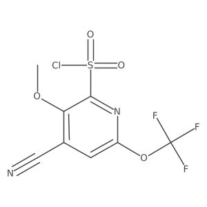 4-Cyano-3-methoxy-6-(trifluoromethoxy)pyridine-2-sulfonyl chloride结构式