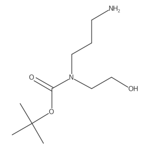 Tert-butyl (3-aminopropyl)(2-hydroxyethyl)carbamate结构式
