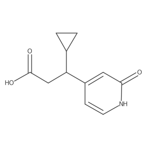 3-Cyclopropyl-3-(2-oxo-1,2-dihydropyridin-4-yl)propanoic acid Structure