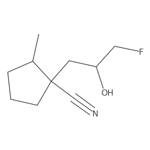 1-(3-Fluoro-2-hydroxypropyl)-2-methylcyclopentane-1-carbonitrile Structure