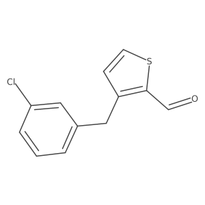 3-(3-Chlorobenzyl)thiophene-2-carbaldehyde Structure