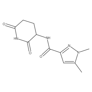 N-(2,6-dioxo-3-piperidinyl)-1,5-dimethyl-1H-Pyrazole-3-carboxamide结构式
