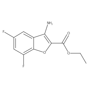 Ethyl 3-amino-5,7-difluorobenzofuran-2-carboxylate结构式
