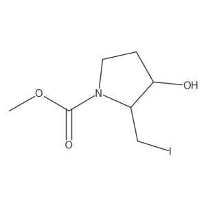 Methyl 3-hydroxy-2-(iodomethyl)pyrrolidine-1-carboxylate Structure