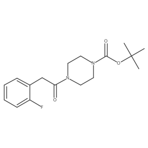 Tert-butyl 4-(2-(2-fluorophenyl)acetyl)piperazine-1-carboxylate结构式