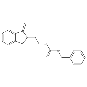 Phenylmethylcarbamic acid 2-(3-oxo-1,2-benzisothiazol-2(3H)-yl)ethyl ester结构式