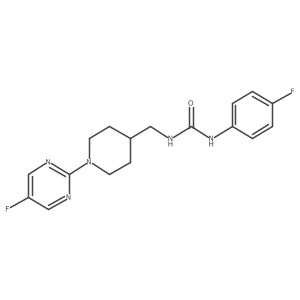 1-(4-Fluorophenyl)-3-((1-(5-fluoropyrimidin-2-yl)piperidin-4-yl)methyl)urea结构式