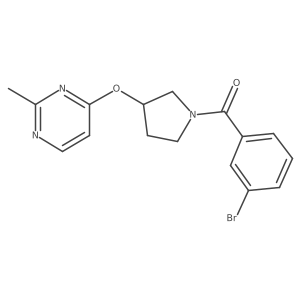 4-{[1-(3-Bromobenzoyl)pyrrolidin-3-yl]oxy}-2-methylpyrimidine Structure