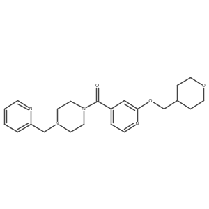 (4-(pyridin-2-ylmethyl)piperazin-1-yl)(2-((tetrahydro-2H-pyran-4-yl)methoxy)pyridin-4-yl)methanone Structure