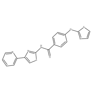 N-(4-(pyridin-2-yl)thiazol-2-yl)-4-(thiazol-2-yloxy)benzamide结构式