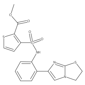 methyl 3-(N-(2-(2,3-dihydroimidazo[2,1-b]thiazol-6-yl)phenyl)sulfamoyl)thiophene-2-carboxylate Structure