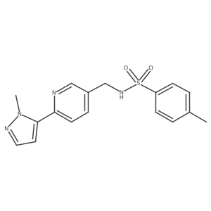 4-methyl-N-((6-(1-methyl-1H-pyrazol-5-yl)pyridin-3-yl)methyl)benzenesulfonamide Structure