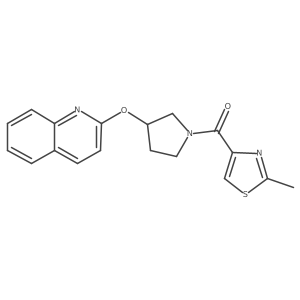 (2-Methylthiazol-4-yl)(3-(quinolin-2-yloxy)pyrrolidin-1-yl)methanone Structure