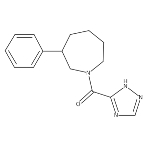 (3-phenylazepan-1-yl)(1H-1,2,4-triazol-5-yl)methanone结构式