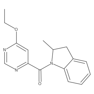 (6-Ethoxypyrimidin-4-yl)(2-methylindolin-1-yl)methanone Structure