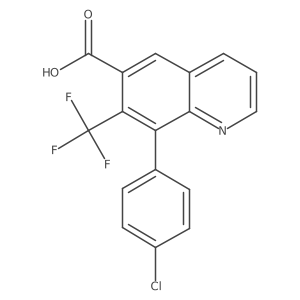 8-(4-Chlorophenyl)-7-(trifluoromethyl)quinoline-6-carboxylic acid结构式