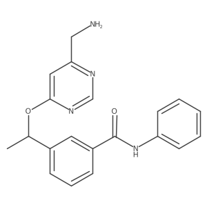 3-[1-[[6-(Aminomethyl)-4-pyrimidinyl]oxy]ethyl]-N-phenylbenzamide Structure