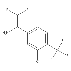1-[3-Chloro-4-(trifluoromethyl)phenyl]-2,2-difluoroethan-1-amine Structure