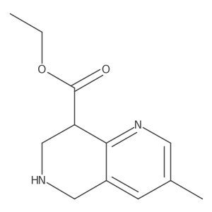 Ethyl 3-methyl-5,6,7,8-tetrahydro-1,6-naphthyridine-8-carboxylate结构式