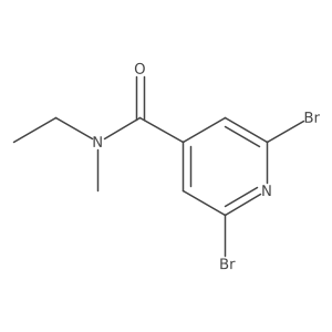 2,6-dibromo-N-ethyl-N-methylpyridine-4-carboxamide结构式