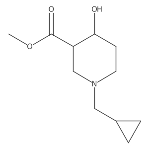 Methyl 1-(cyclopropylmethyl)-4-hydroxypiperidine-3-carboxylate Structure