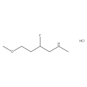 (2-Fluoro-4-methoxybutyl)(methyl)amine hydrochloride结构式