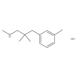 [3-(3-Fluorophenyl)-2,2-dimethylpropyl](methyl)amine hydrochloride Structure