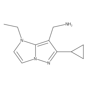 (6-cyclopropyl-1-ethyl-imidazo[1,2-b]pyrazol-7-yl)methanamine结构式