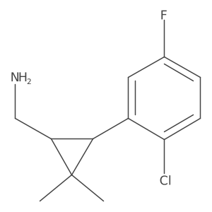 [3-(2-Chloro-5-fluorophenyl)-2,2-dimethylcyclopropyl]methanamine Structure