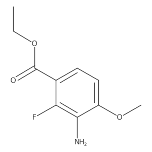 Ethyl 3-amino-2-fluoro-4-methoxybenzoate结构式