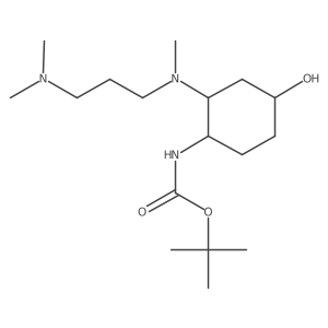 tert-butyl N-(2-{[3-(dimethylamino)propyl](methyl)amino}-4-hydroxycyclohexyl)carbamate结构式