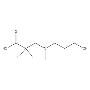 2,2-Difluoro-3-[(3-hydroxypropyl)(methyl)amino]propanoic acid Structure