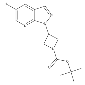tert-butyl 3-{5-chloro-1H-pyrazolo[3,4-b]pyridin-1-yl}azetidine-1-carboxylate Structure