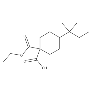 1-(Ethoxycarbonyl)-4-(2-methylbutan-2-yl)cyclohexane-1-carboxylic acid Structure
