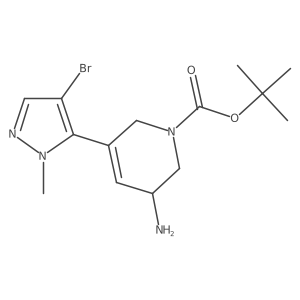 tert-butyl 3-amino-5-(4-bromo-1-methyl-1H-pyrazol-5-yl)-1,2,3,6-tetrahydropyridine-1-carboxylate结构式