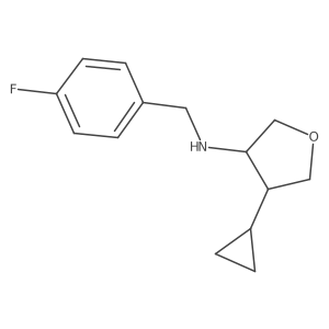 4-cyclopropyl-N-[(4-fluorophenyl)methyl]oxolan-3-amine结构式