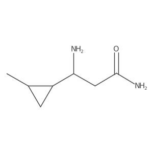 3-Amino-3-(2-methylcyclopropyl)propanamide结构式
