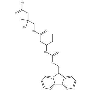 4-[(3S)-3-({[(9H-fluoren-9-yl)methoxy]carbonyl}amino)pentanamido]-3-hydroxy-3-methylbutanoic acid Structure