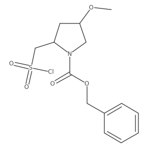 Benzyl 2-[(chlorosulfonyl)methyl]-4-methoxypyrrolidine-1-carboxylate Structure