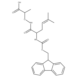 2-{[2-({[(9H-fluoren-9-yl)methoxy]carbonyl}amino)-5-methylhex-4-enamido]oxy}propanoic acid Structure