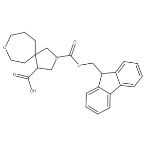 2-{[(9H-fluoren-9-yl)methoxy]carbonyl}-8-oxa-2-azaspiro[4.6]undecane-4-carboxylic acid结构式