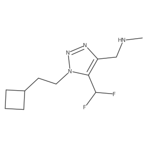 {[1-(2-cyclobutylethyl)-5-(difluoromethyl)-1H-1,2,3-triazol-4-yl]methyl}(methyl)amine结构式