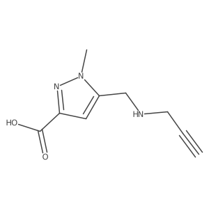 1-methyl-5-{[(prop-2-yn-1-yl)amino]methyl}-1H-pyrazole-3-carboxylic acid Structure