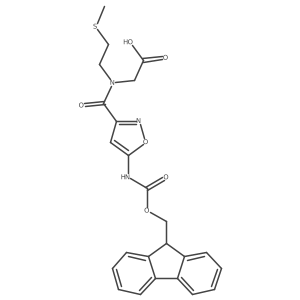 2-{1-[5-({[(9H-fluoren-9-yl)methoxy]carbonyl}amino)-1,2-oxazol-3-yl]-N-[2-(methylsulfanyl)ethyl]formamido}acetic acid结构式