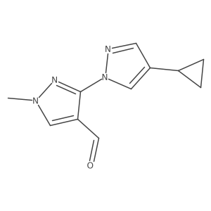 3-(4-cyclopropyl-1H-pyrazol-1-yl)-1-methyl-1H-pyrazole-4-carbaldehyde Structure