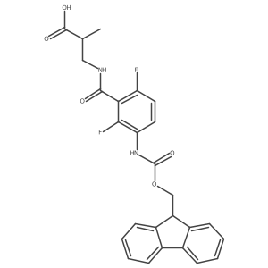 3-{[3-({[(9H-fluoren-9-yl)methoxy]carbonyl}amino)-2,6-difluorophenyl]formamido}-2-methylpropanoic acid Structure