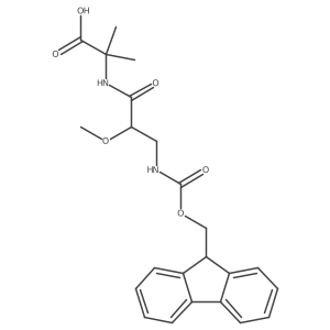 2-[3-({[(9H-fluoren-9-yl)methoxy]carbonyl}amino)-2-methoxypropanamido]-2-methylpropanoic acid结构式