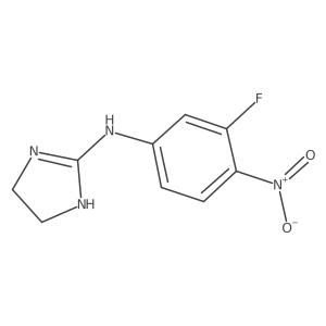 N-(3-fluoro-4-nitrophenyl)-4,5-dihydro-1H-imidazol-2-amine结构式